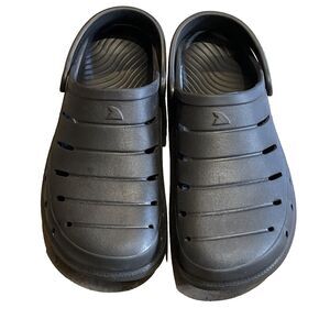 Rugged Shark Black Slip-on EVA Clog Sandal Shoes Mens Size 8 Lightweight Casual
